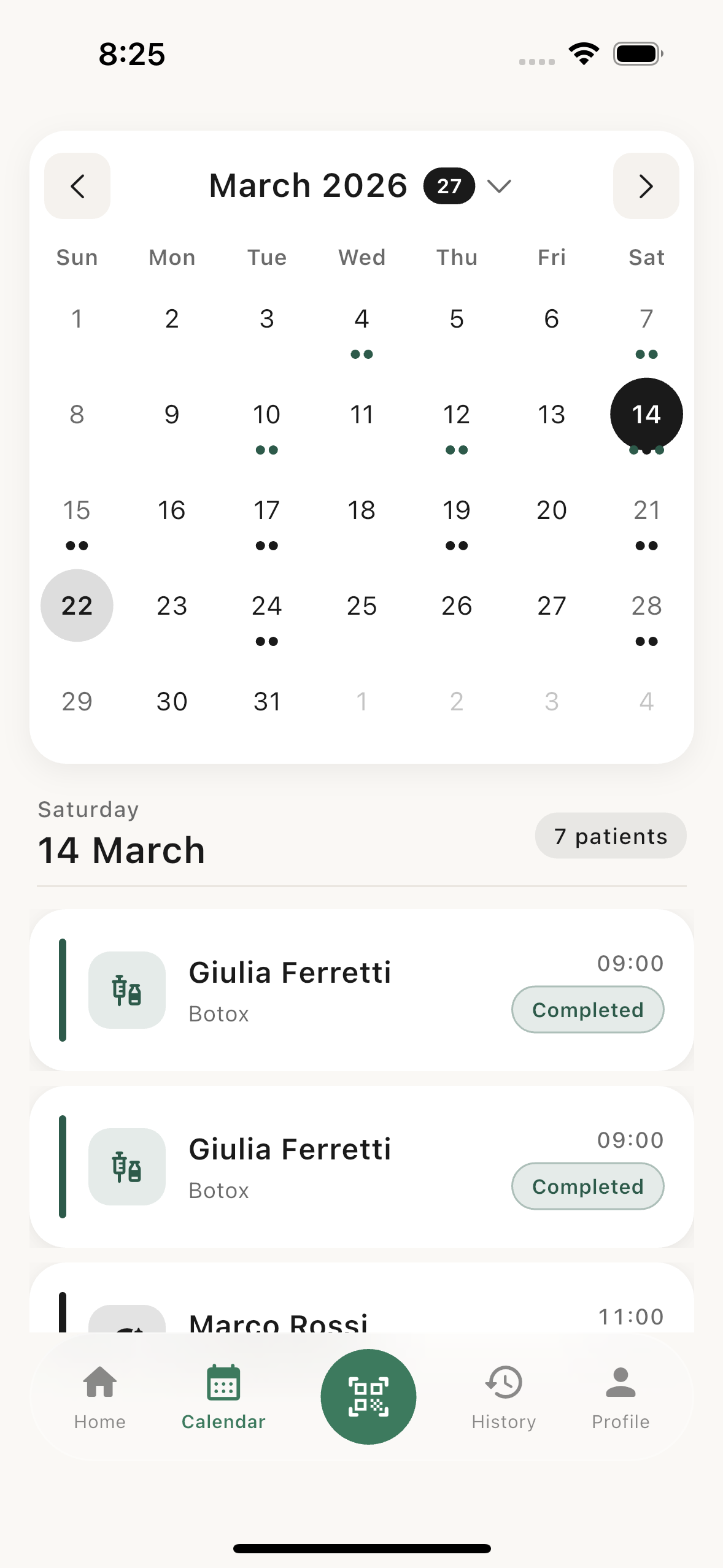 Ricorda interface detail